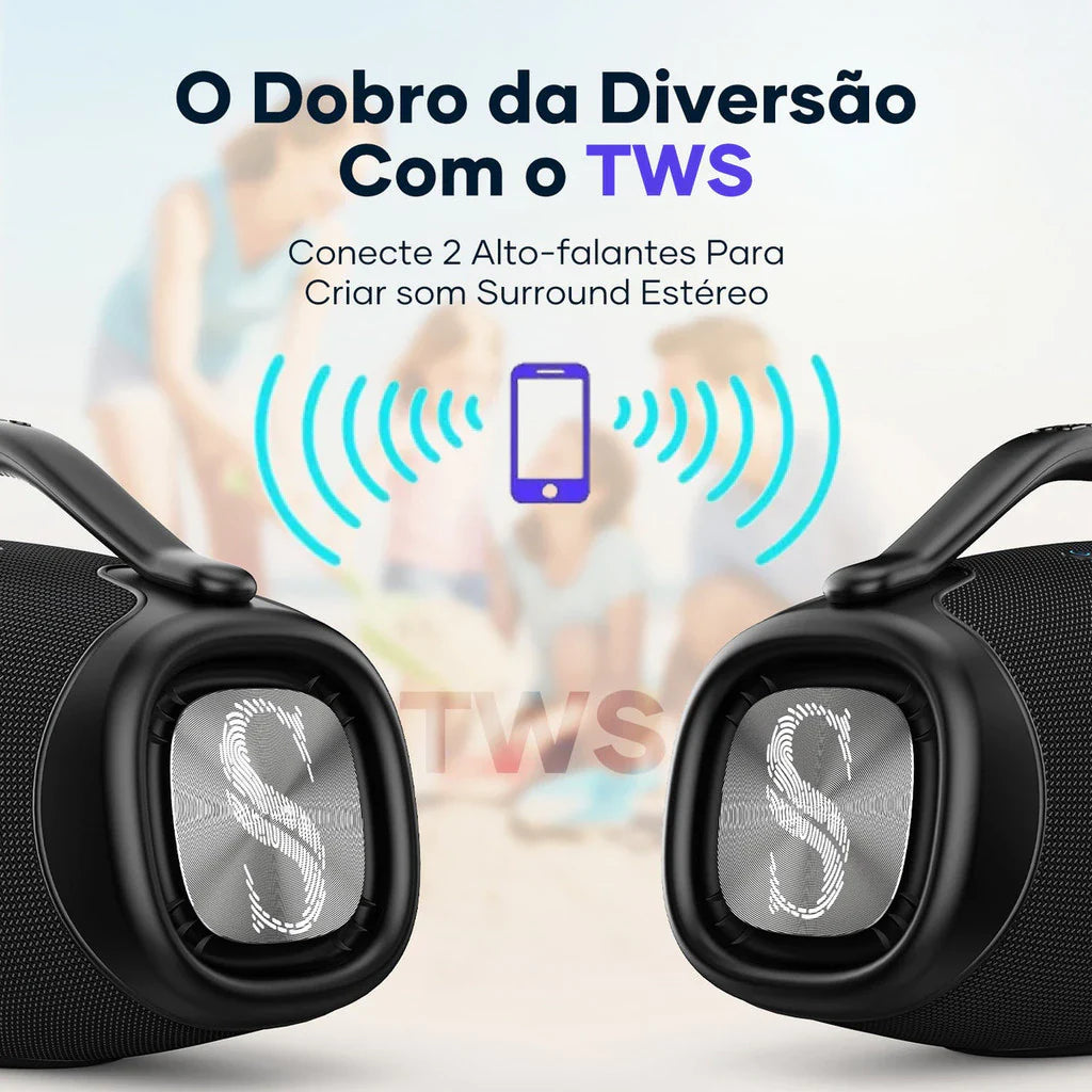 đ„ QUEIMA DE ESTOQUE!! đ„ Caixa de Som Sabala Boombox DR-909 Bluetooth 200w 39000mah Tws Ipx6.